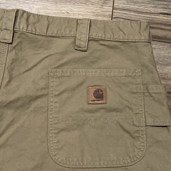 Men's Carhartt Carpenter Utility Shorts SZ 40x10 TAN B147 DKH Casual Work - Picture 8 of 9